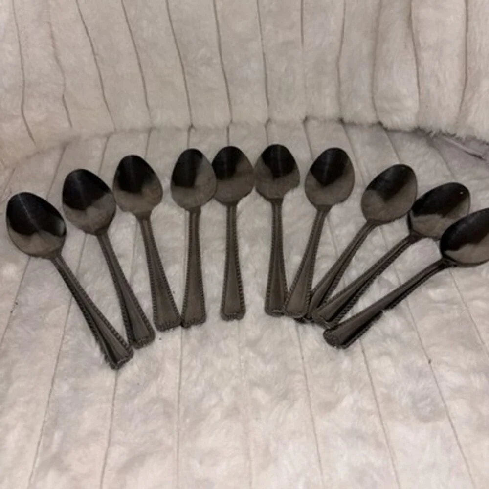Unbranded Braided Rope Edge Stainless China Place Soup Spoons Lot of 10